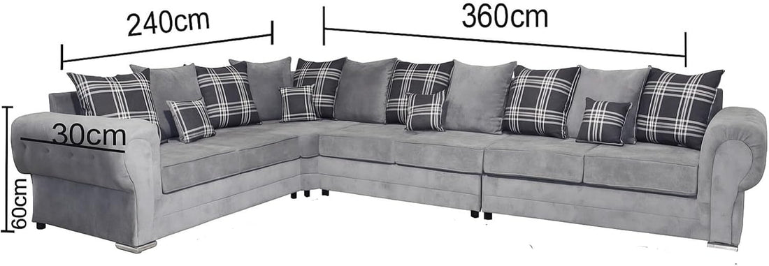 Verona Kensington Dual Arm 7 seater 4c2 Corner sofa