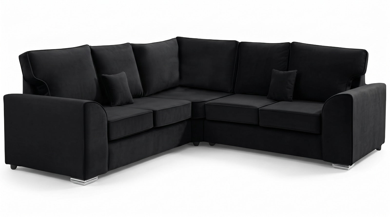 Dylan dual arm 5 seater 2c2 Plush Velvet High Back Corner Sofa