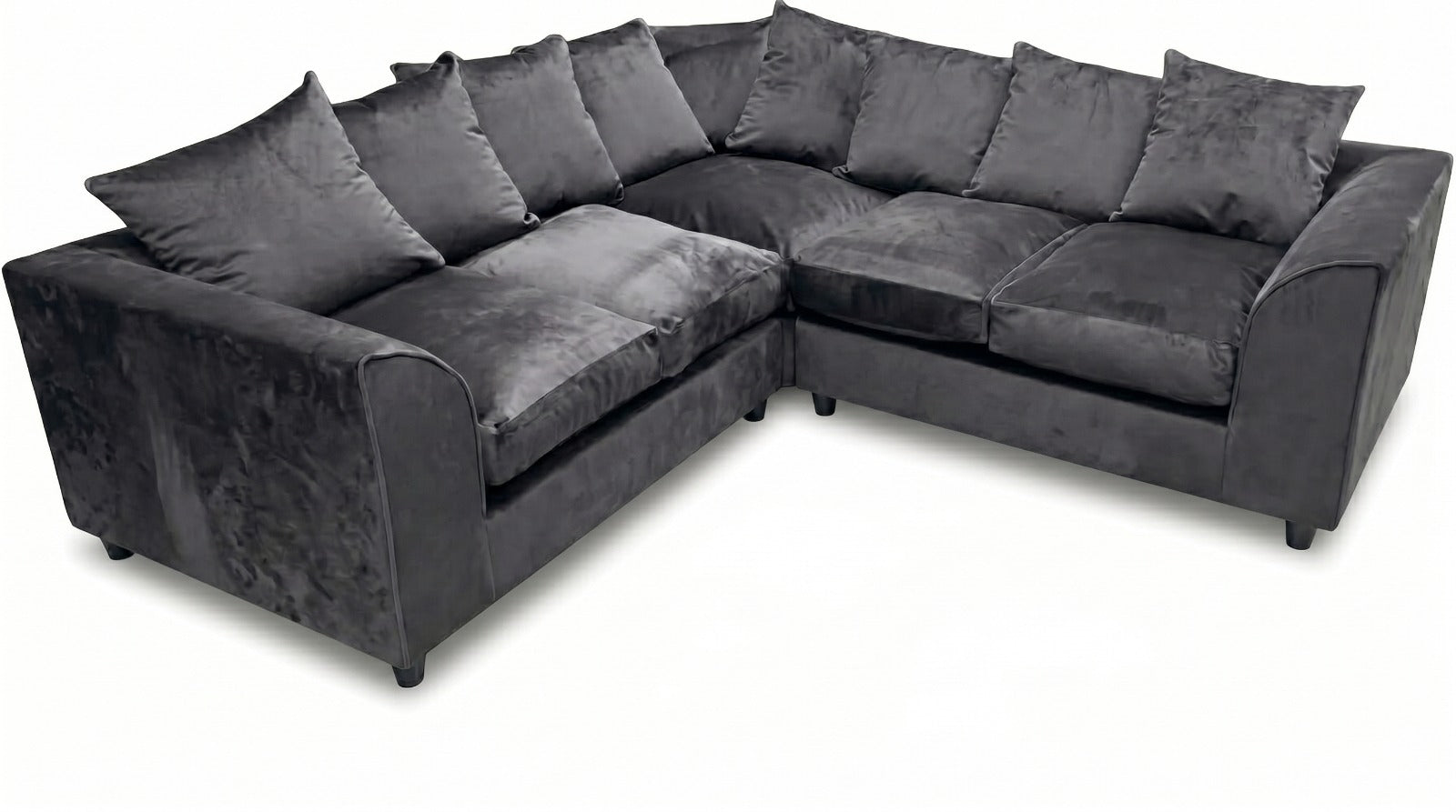Dylan dual arm 5 seater 2c2 Plush Velvet Scatter Back Corner Sofa