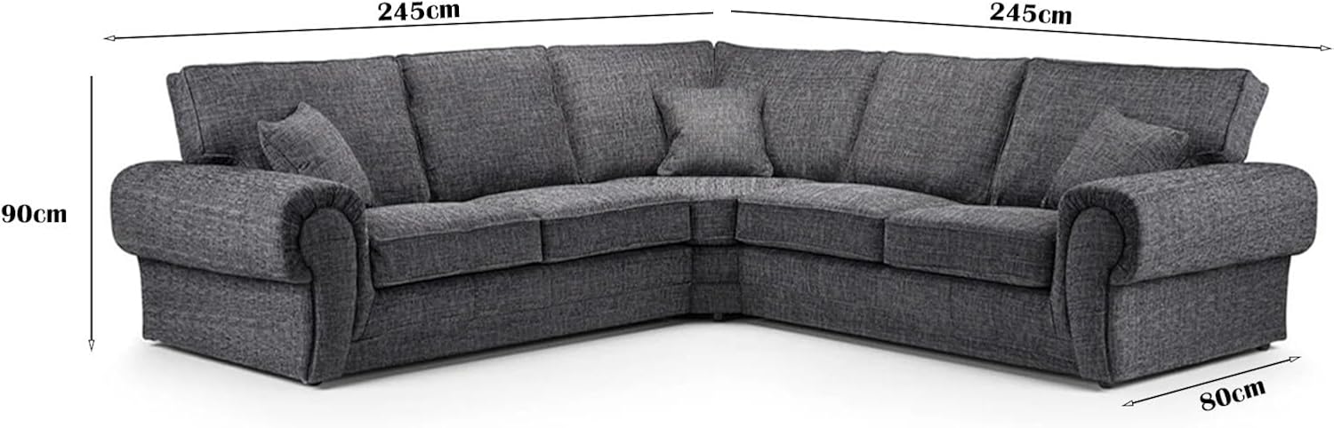 Wilcot Shetland 5 seater 2c2 corner sofa (Grey)