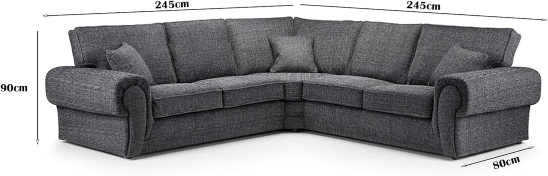 Wilcot Shetland 5 seater 2c2 corner sofa (Grey)