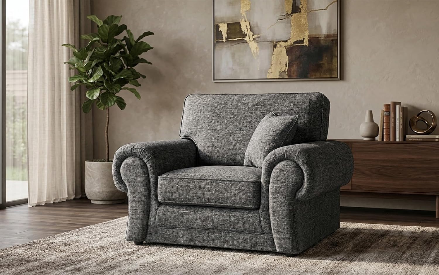 Wilcot Shetland 5 seater 2c2 corner sofa (Grey)