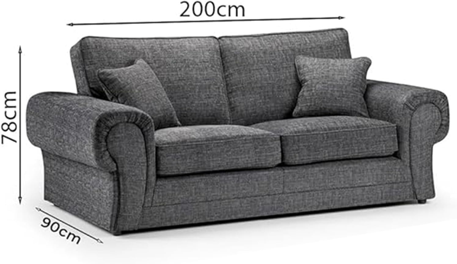 Wilcot Shetland 5 seater 2c2 corner sofa (Grey)