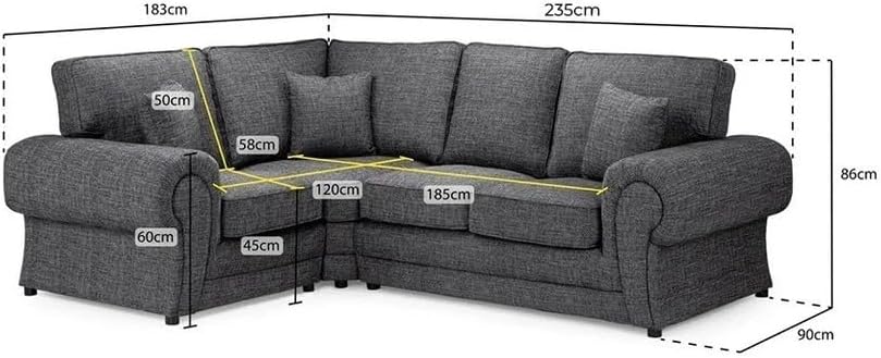 Wilcot Shetland 4 seater 2c1 Left/Right hand corner sofa (Grey)