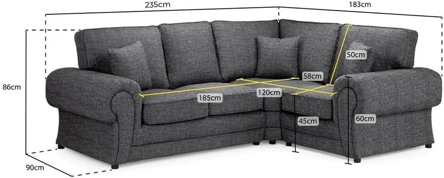 Wilcot Shetland 4 seater 2c1 Left/Right hand corner sofa (Grey)