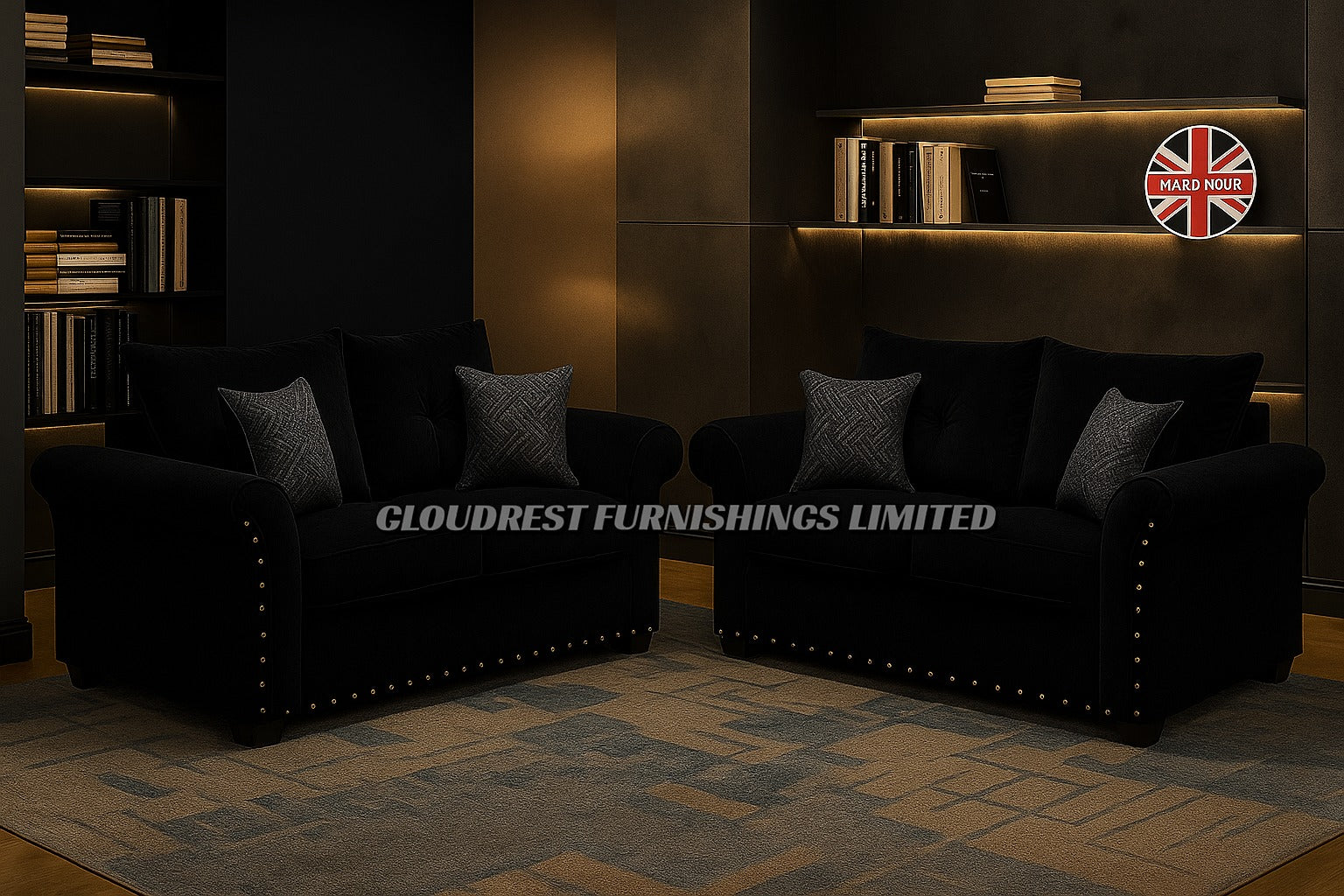 Harrison Sofa Brand New Black, Grey, Cream 3+2 | Stylish Living Room Furniture