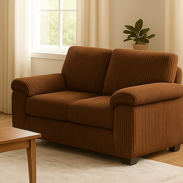 Riva Cord Sofa Brand New Black, Grey, Cream, Beige, Brown 3+2 Seater | Stylish Living Room Furniture