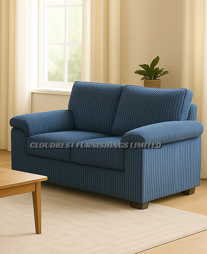 Riva Cord Sofa Brand New Black, Grey, Cream, Beige, Brown 3+2 Seater | Stylish Living Room Furniture