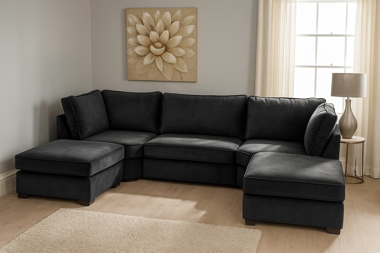 U-Shape Sofa Brand New in All Colors | Stylish and Modern Living Room Furniture
