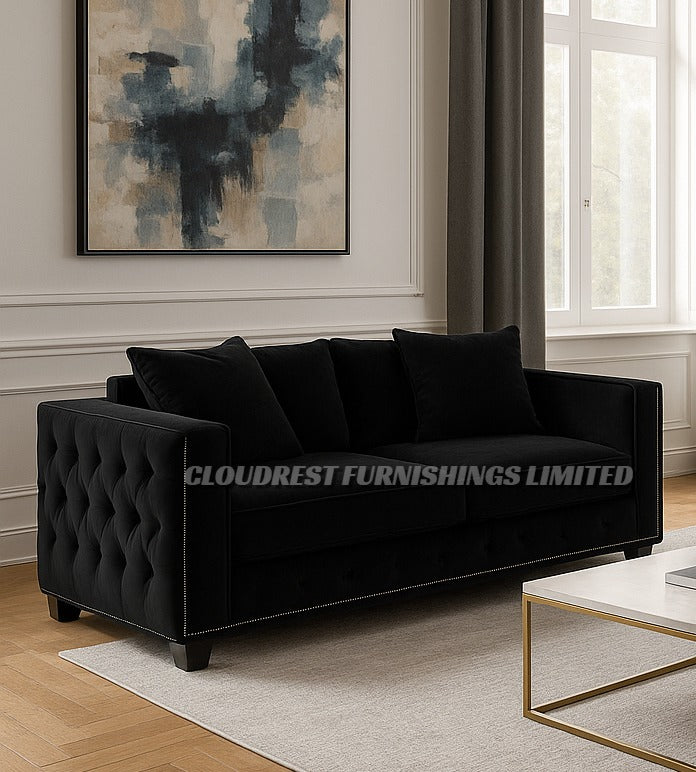 Maya Sofa Brand New Black, Grey, Cream, Navy Blue, Beige 3+2 Stylish Living Room Furniture