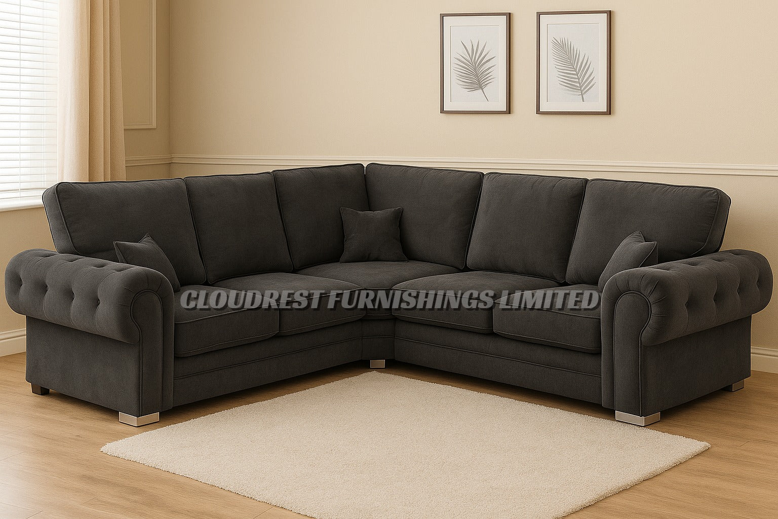 Verona High Back Sofa Brand New Black, Grey, Mink Corner & 3+2 Seater | Stylish Living Room Furniture