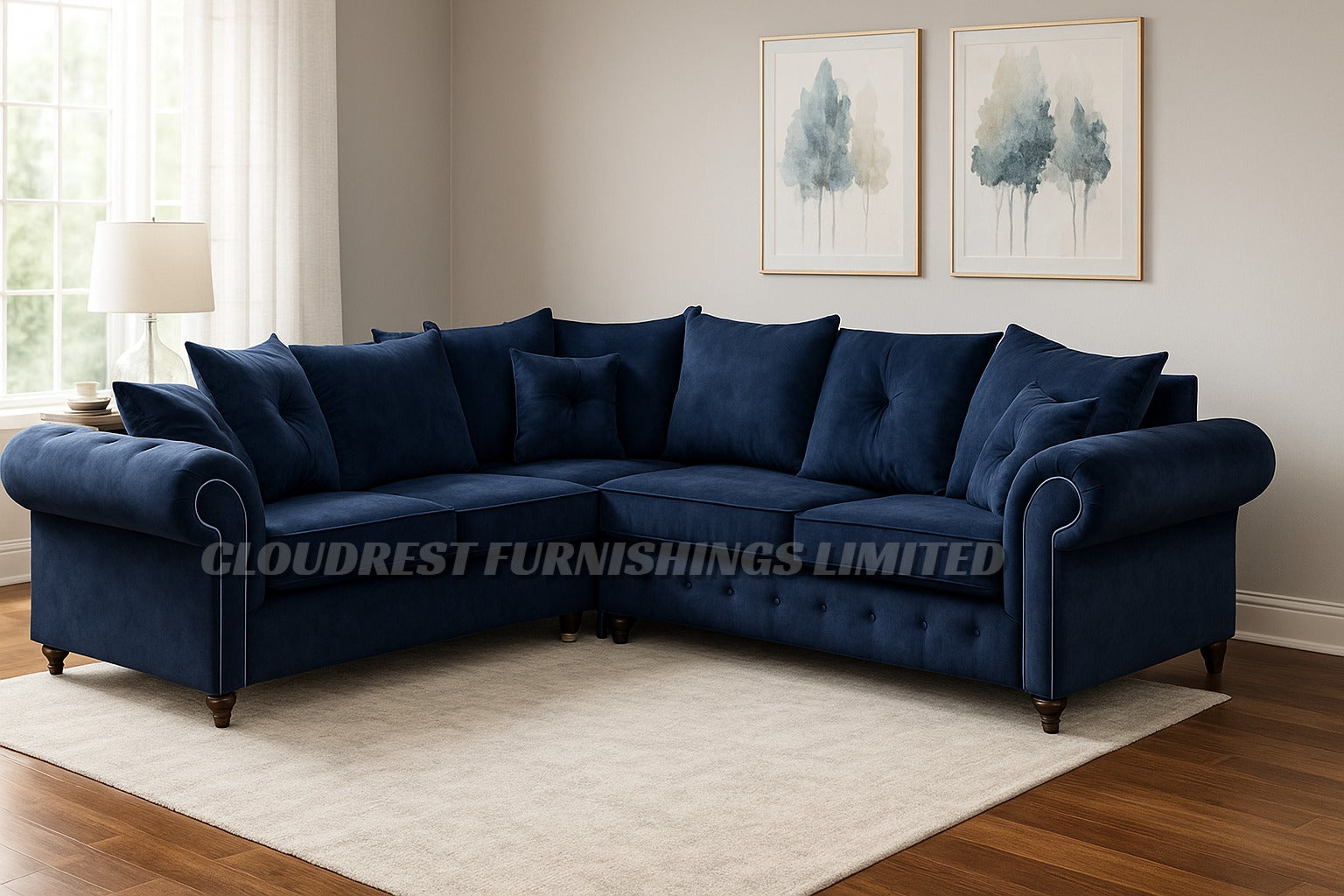 Olympia Sofa Brand New Black, Grey, Silver, Navy Blue Corner & 3+2 Seater Options | Stylish Living Room Furniture