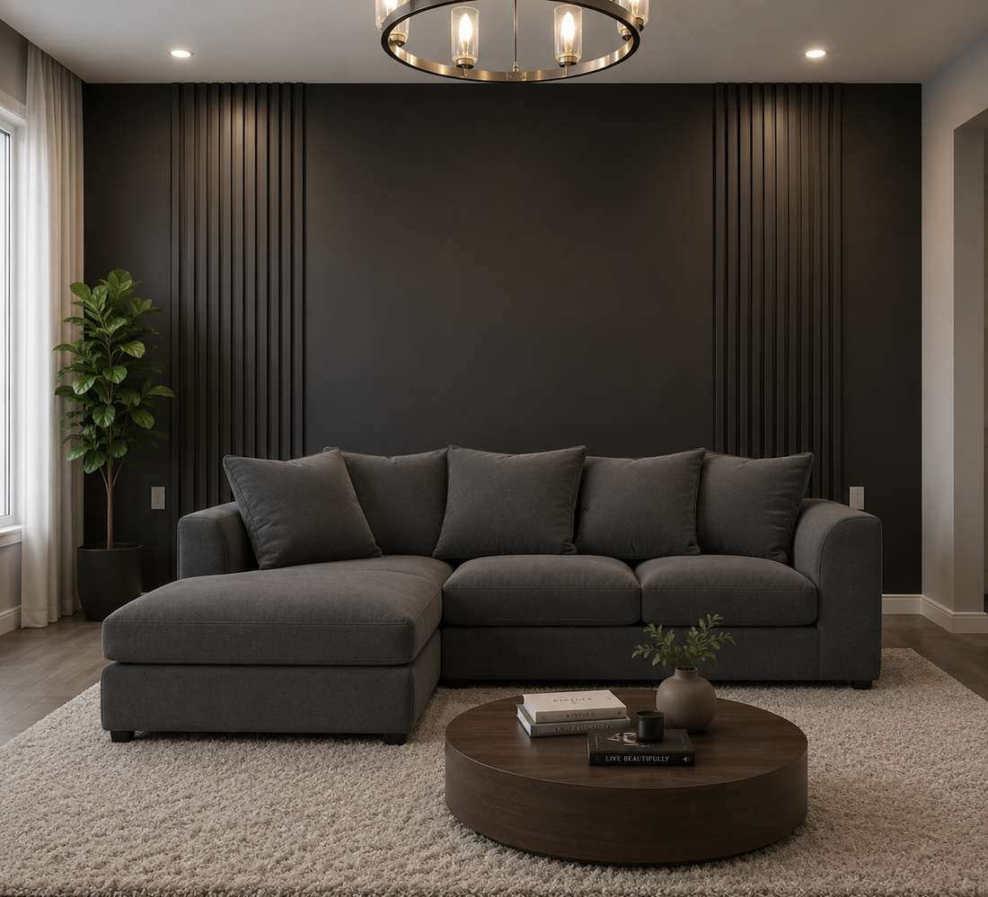 Comfortable Two Piece Cloud Couch with Modular L Shape Design