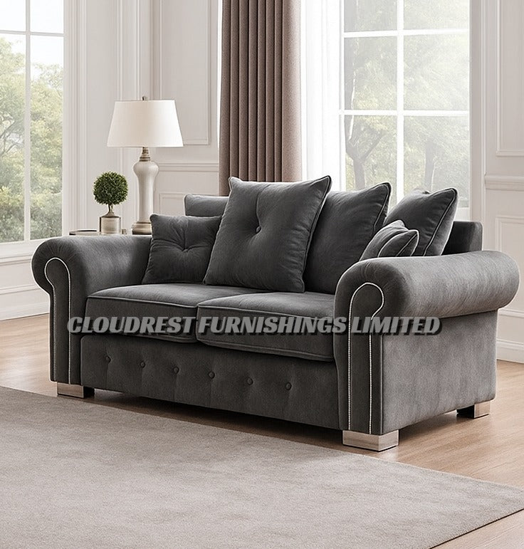 Olympia Sofa Brand New Black, Grey, Silver, Navy Blue Corner & 3+2 Seater Options | Stylish Living Room Furniture