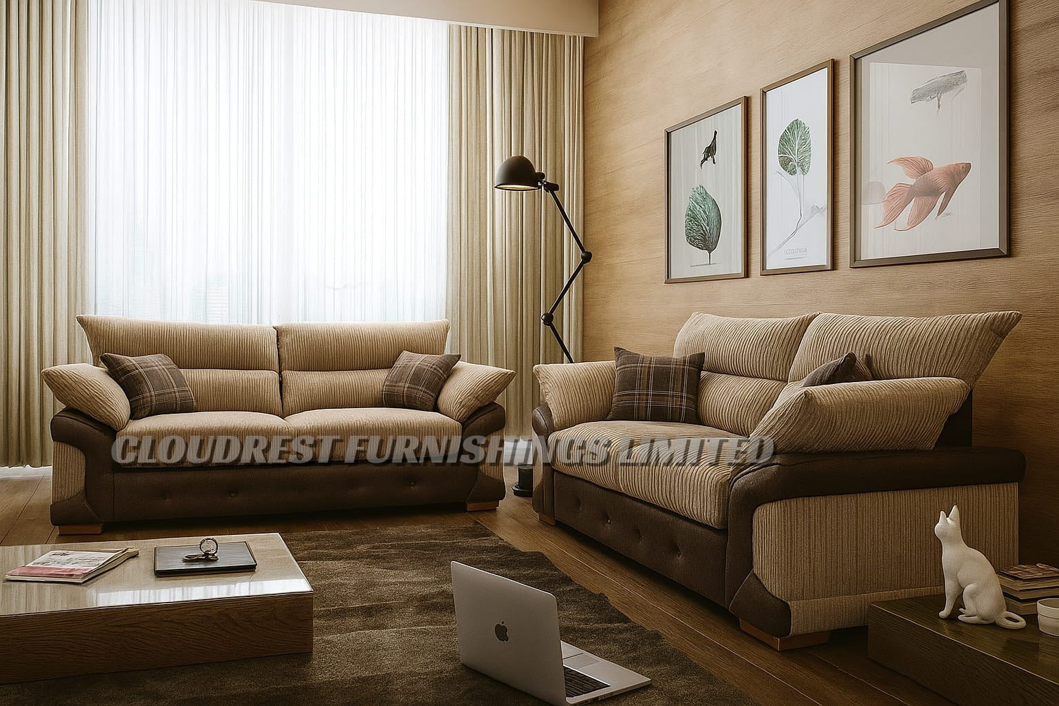 Logan Sofa Brand New Black and Grey & Mink and Brown 3+2 Seater & Corner Options | Stylish Living Room Furniture