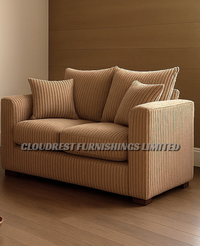 Dylan Jumbo Cord Sofa Brand New Grey, Black, Beige, Cream, Blue 3+2 Seater | Stylish Living Room Furniture