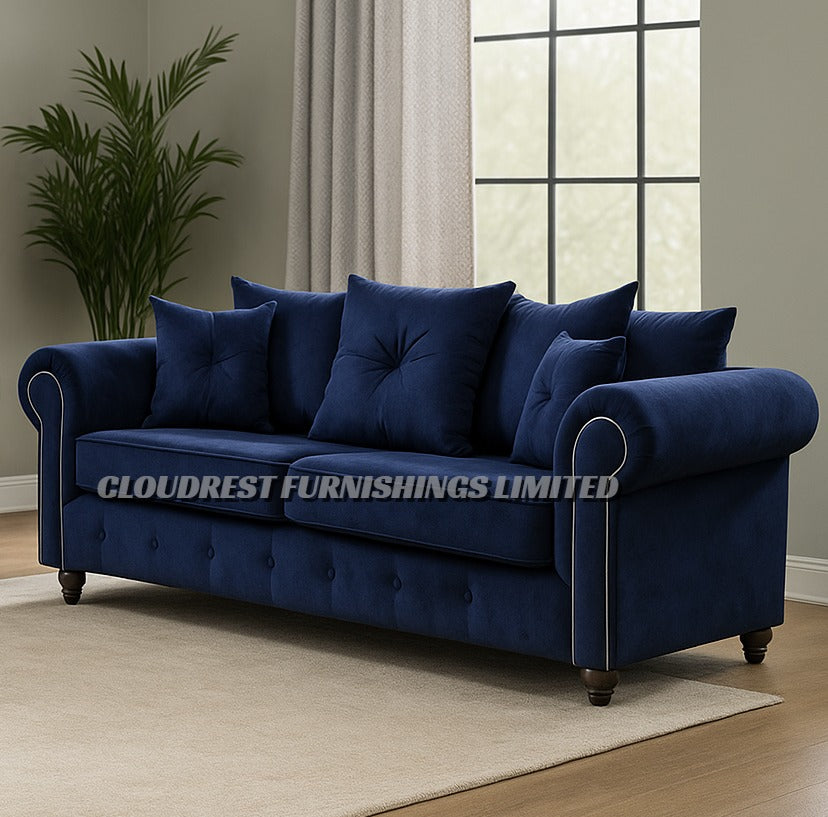 Olympia Sofa Brand New Black, Grey, Silver, Navy Blue Corner & 3+2 Seater Options | Stylish Living Room Furniture