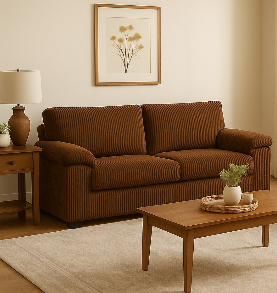 Riva Cord Sofa Brand New Black, Grey, Cream, Beige, Brown 3+2 Seater | Stylish Living Room Furniture