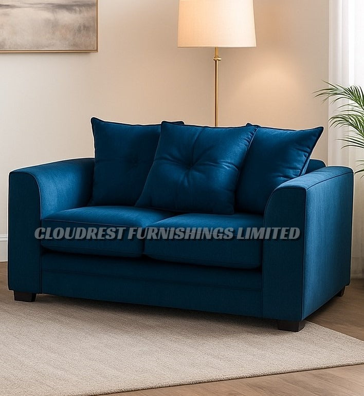 Dylan Plush Velvet Sofa Brand New Grey, Black, Silver, Beige, Navy Blue 3+2 Seater | Stylish Living Room Furniture
