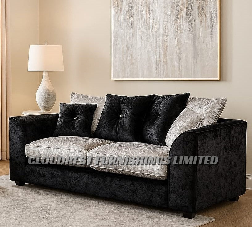 Bella Crushed Velvet Sofa Brand New 3+2 Seater | Luxury Living Room Furniture