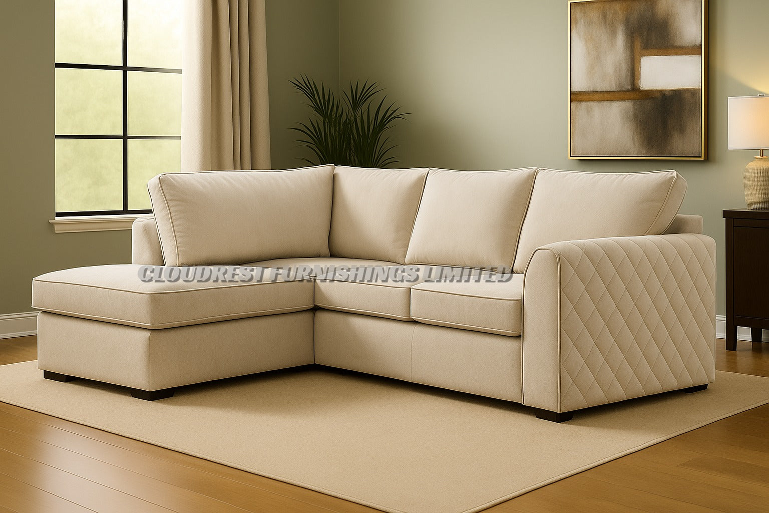 Vortex Plush Velvet Corner Sofa Brand New Grey, Black, Beige, Cream, Blue, Mustard Stylish Living Room Furniture