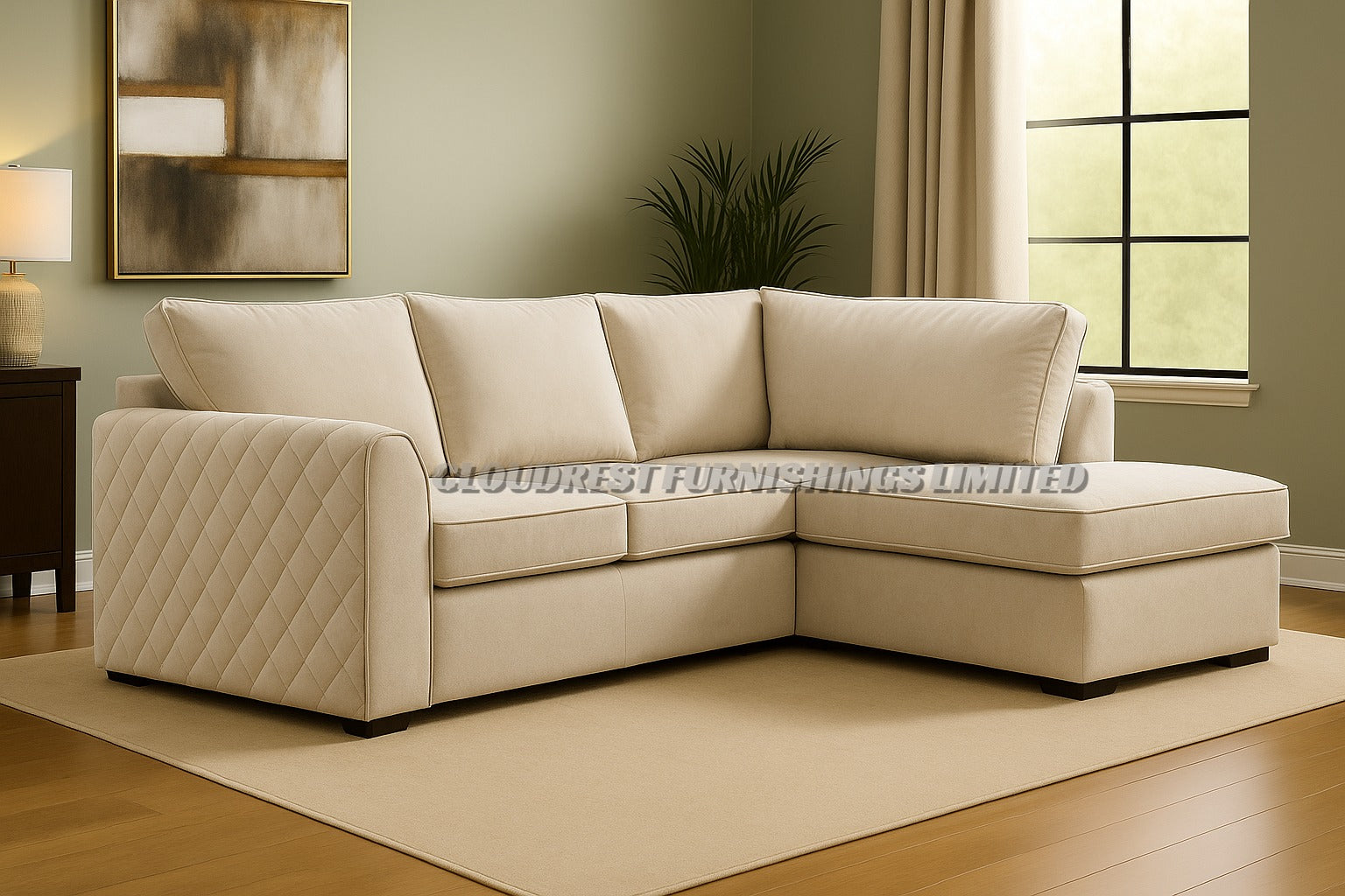 Vortex Plush Velvet Corner Sofa Brand New Grey, Black, Beige, Cream, Blue, Mustard Stylish Living Room Furniture