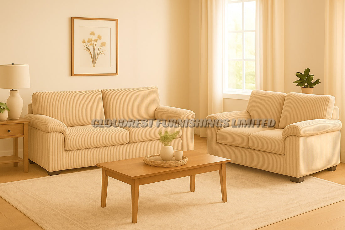 Riva Cord Sofa Brand New Black, Grey, Cream, Beige, Brown 3+2 Seater | Stylish Living Room Furniture
