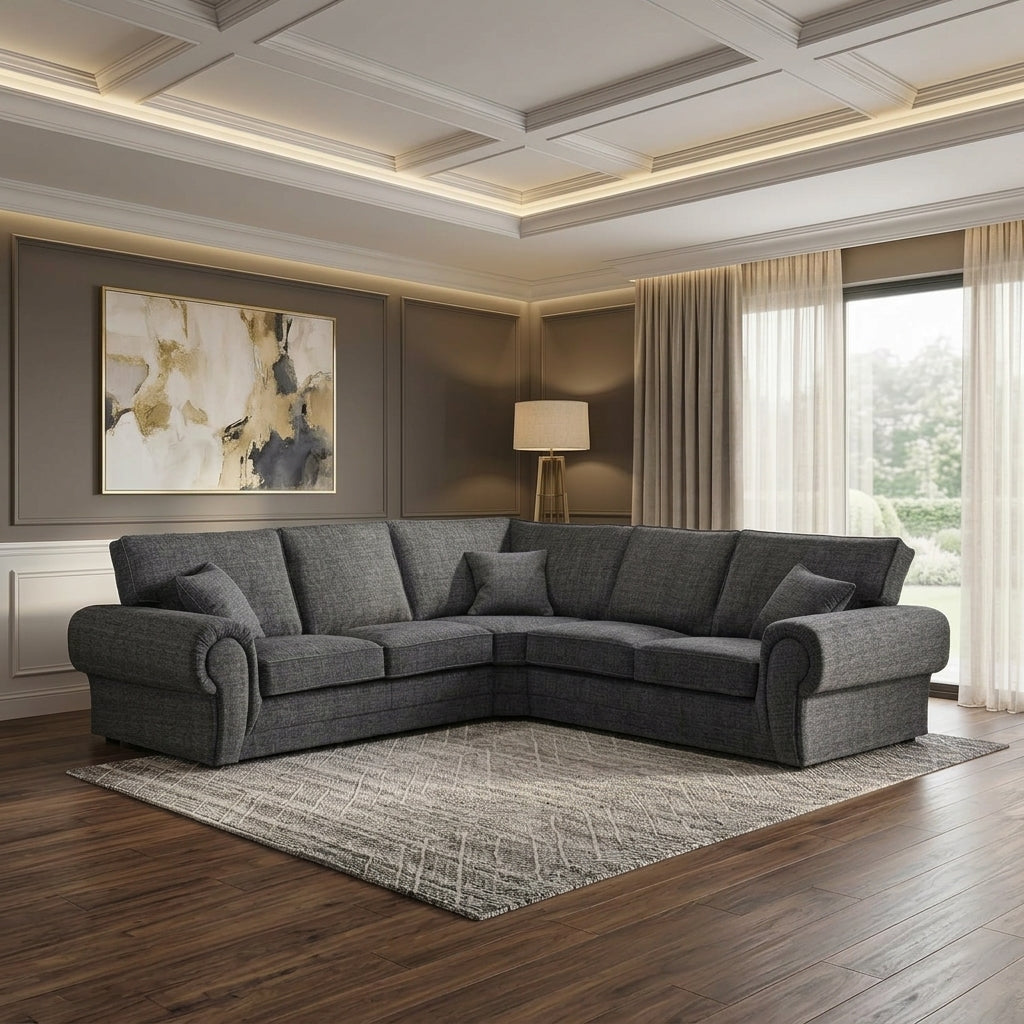 Wilcot Shetland 5 seater 2c2 corner sofa (Grey)